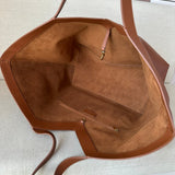 V Cowhide Leather Tote bag