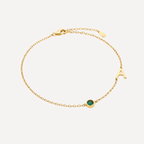 Birthstone Initial Bracelet