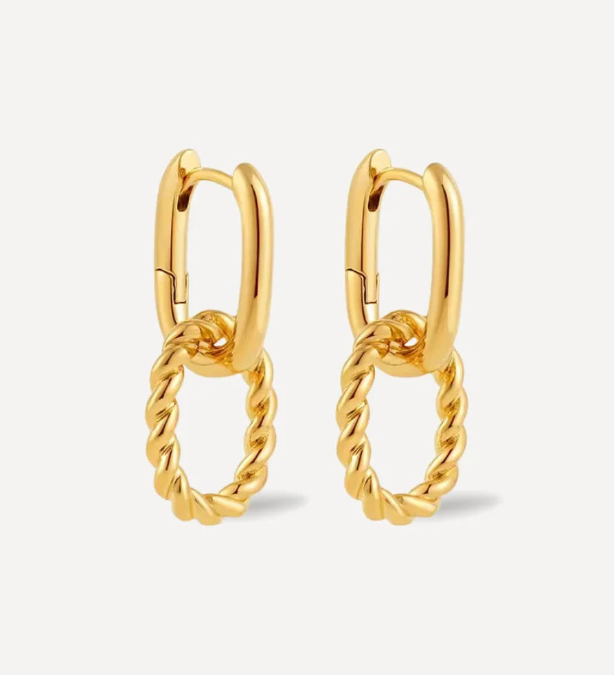 Double Hoop Hanger Earrings