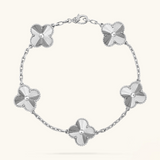 CLOVER | Black/Silver Bracelet