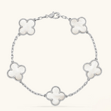 CLOVER | Black/Silver Bracelet