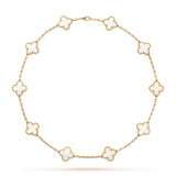 CLOVER | 10 Motive White Necklace