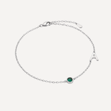 Birthstone Initial Bracelet