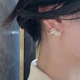Noir & Gold Illusion Earring