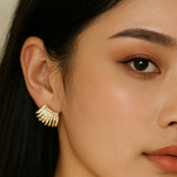 Noir & Gold Illusion Earring