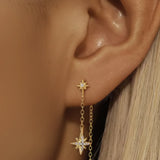 Double starlight Earring (single ear)