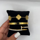 CLOVER | Clou Gold Bracelet Set