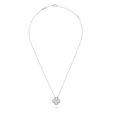 CLOVER | White/Silver Necklace