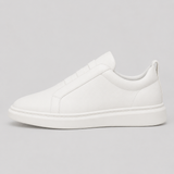 Men's Genuine Leather Sneakers - Casual Lightweight Lace-Up Trainers