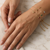 Birthstone Initial Bracelet