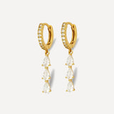 Triple Diamant Hanger Earrings