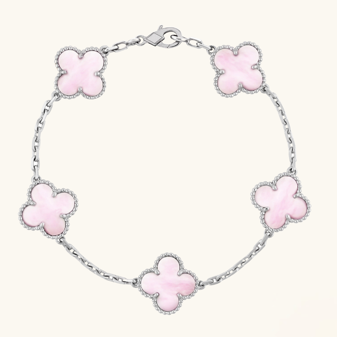 CLOVER | Black/Silver Bracelet