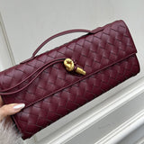 Chic Woven Vegan Leather Clutch Bag