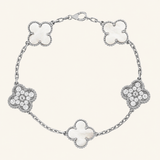 CLOVER | Silver/White Bracelet Prestige