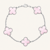 CLOVER | Pink/Silver Bracelet