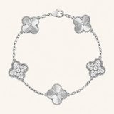CLOVER | Silver Guilloché Bracelet Prestige