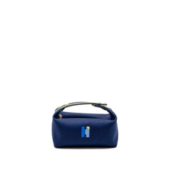 H-Logo Toiletry Bag Canvas Navy Blue