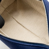 H-Logo Toiletry Bag Canvas Navy Blue