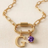 Name & Birthstone Signature Necklace