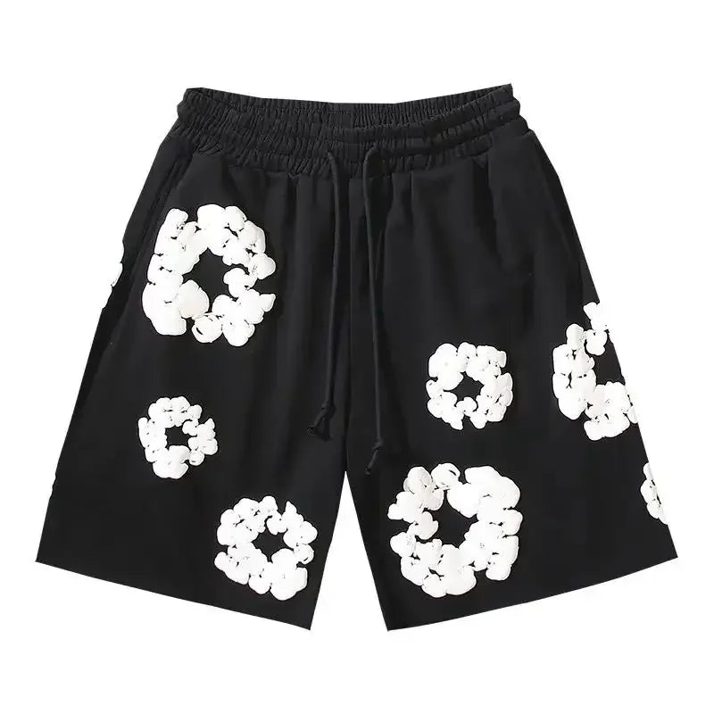 Floral Print Casual Shorts – Unisex Summer Streetwear