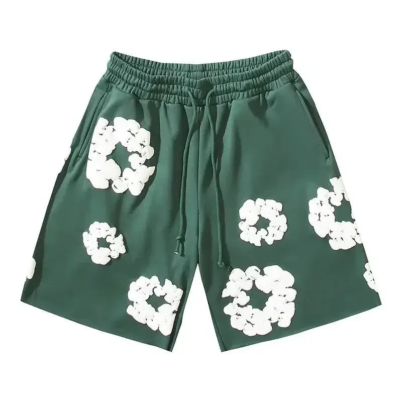 Floral Print Casual Shorts – Unisex Summer Streetwear