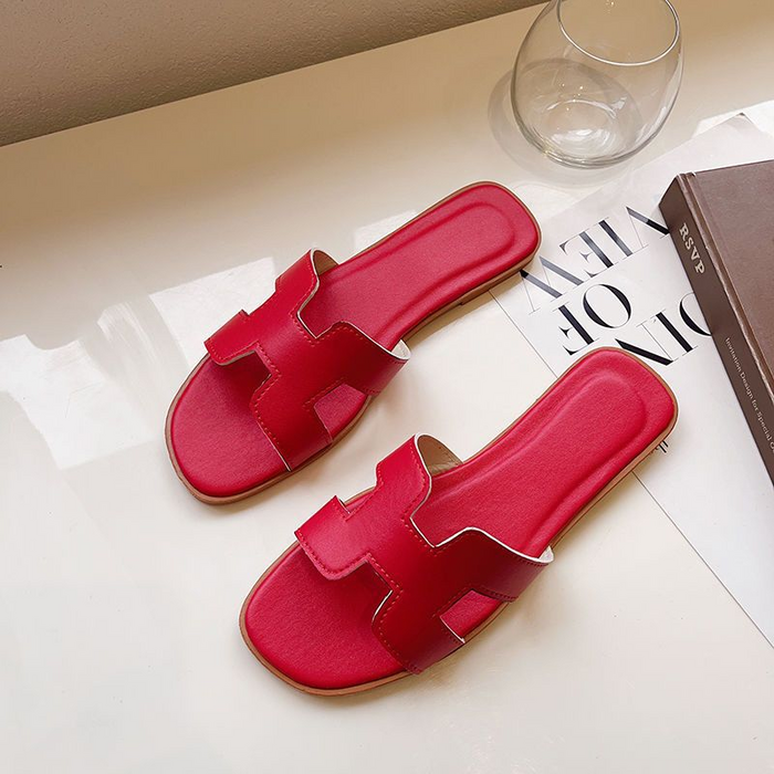 H Strap Leather Sandals For Everyday Comfort And Style