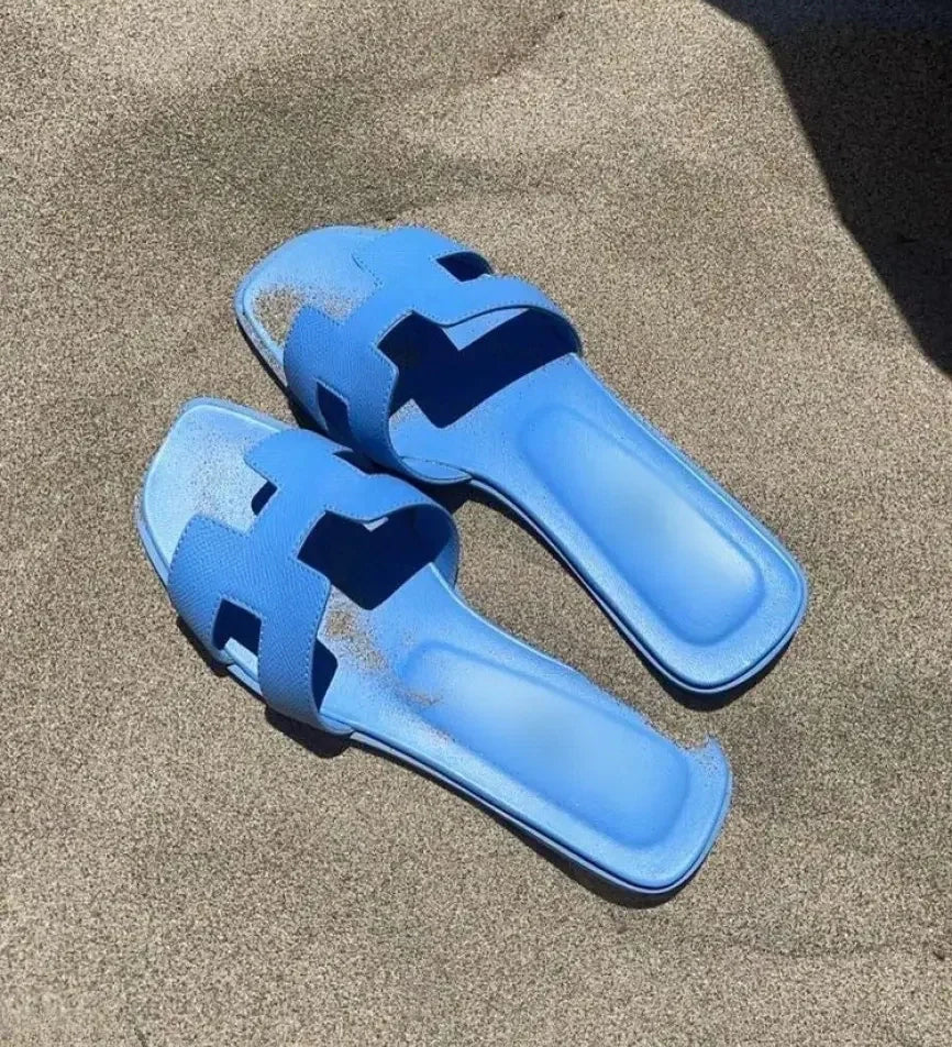 H Strap Leather Sandals For Everyday Comfort And Style