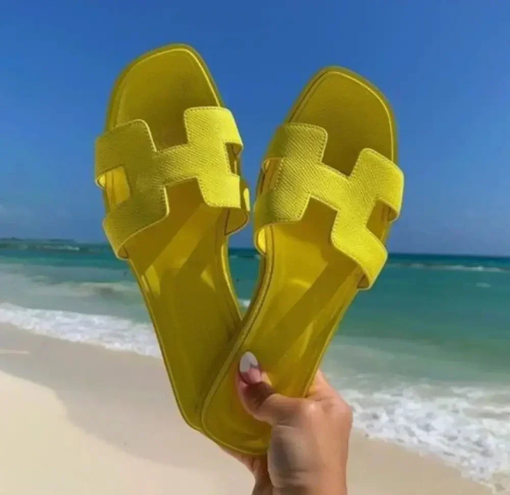 H Strap Leather Sandals For Everyday Comfort And Style