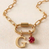 Name & Birthstone Signature Necklace