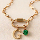 Name & Birthstone Signature Necklace