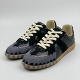 Men Retro Lace Up Sneaker – Casual Leather Patchwork Derby Shoes