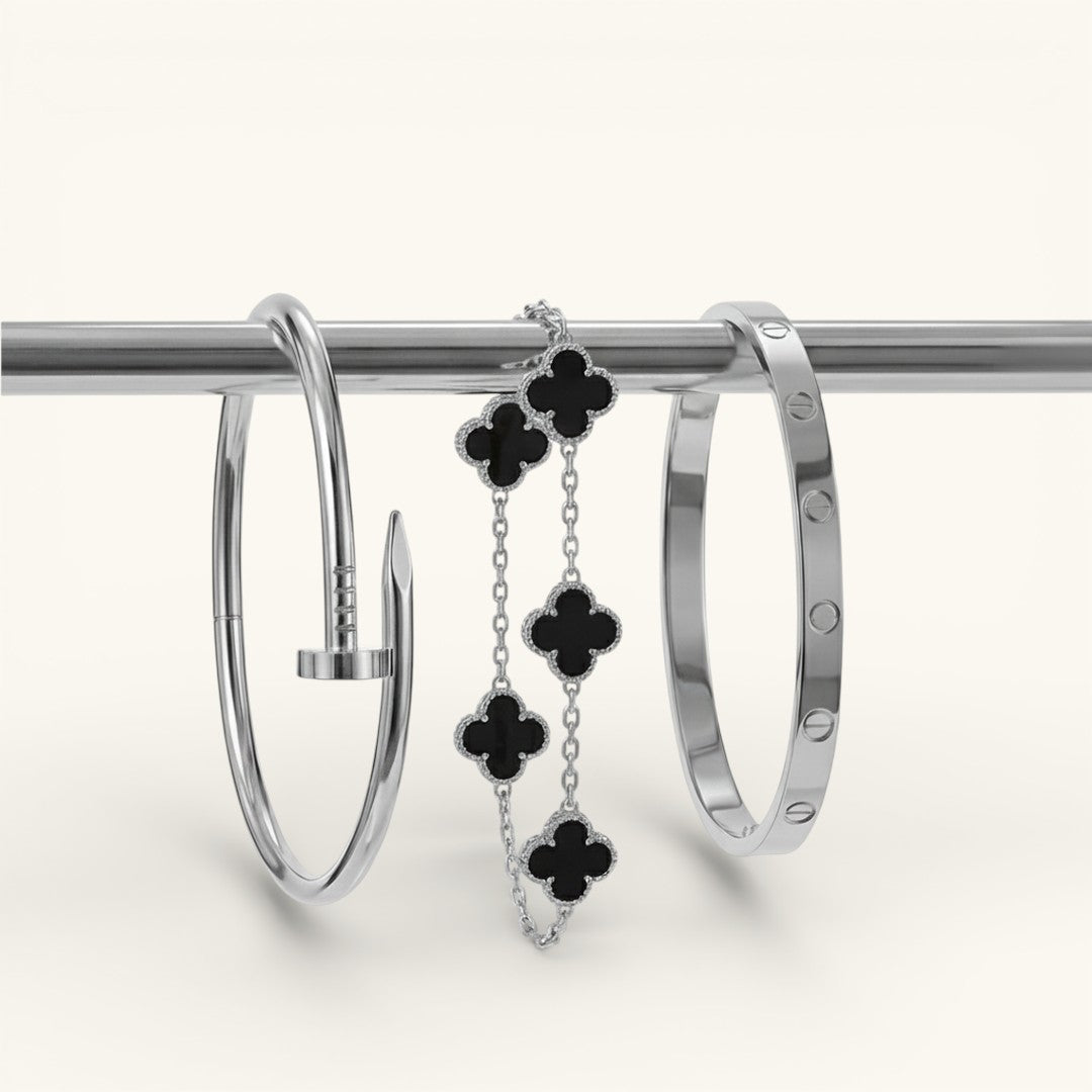Miami Lumière Black Bracelet Stack Set