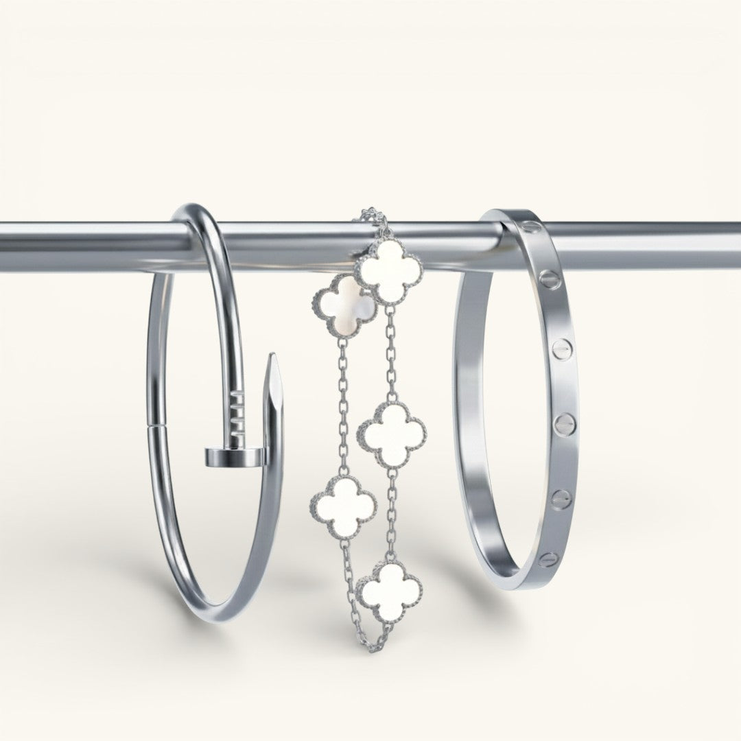 Miami Lumière Bracelet Stack White