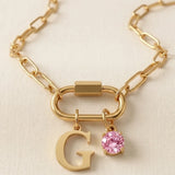 Name & Birthstone Signature Necklace