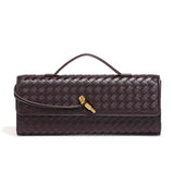 Chic Woven Vegan Leather Clutch Bag