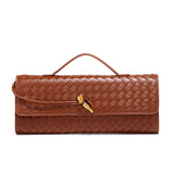 Chic Woven Vegan Leather Clutch Bag