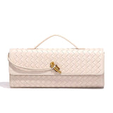 Chic Woven Vegan Leather Clutch Bag