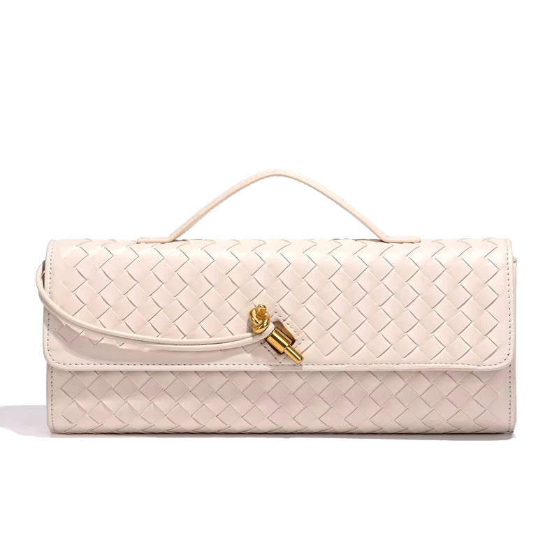 Chic Woven Vegan Leather Clutch Bag