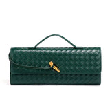 Chic Woven Vegan Leather Clutch Bag