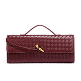 Chic Woven Vegan Leather Clutch Bag