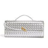 Chic Woven Vegan Leather Clutch Bag