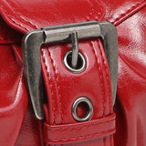 Urban Muse Distressed Faux Leather Buckle Hobo Bag