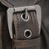 Urban Muse Distressed Faux Leather Buckle Hobo Bag