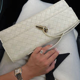 Chic Woven Vegan Leather Clutch Bag