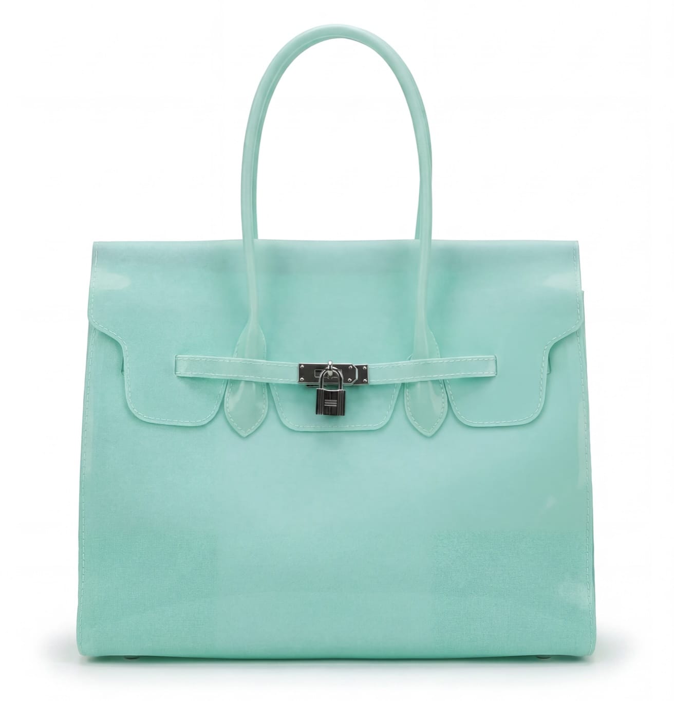 Jelly Firkin Bag – Glossy Top Handle Tote with Lock Detail | Summer 2026