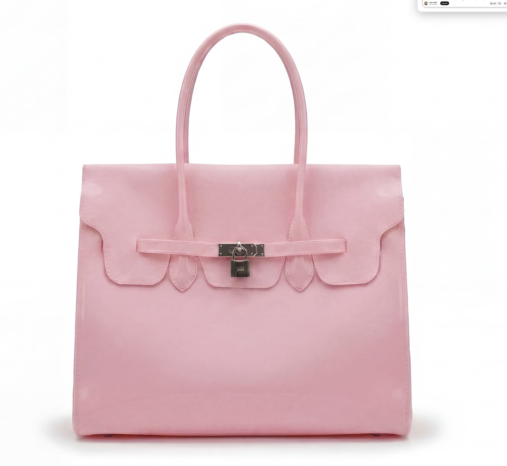 Jelly Firkin Bag – Glossy Top Handle Tote with Lock Detail | Summer 2026