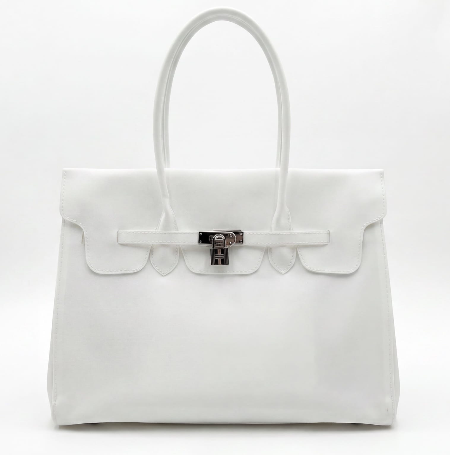 Jelly Firkin Bag – Glossy Top Handle Tote with Lock Detail | Summer 2026