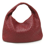 Woven Leather Hobo Bag