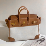 Vintage Handmade Canvas & Leather Travel Bag