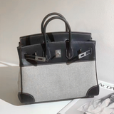 Vintage Handmade Canvas & Leather Travel Bag